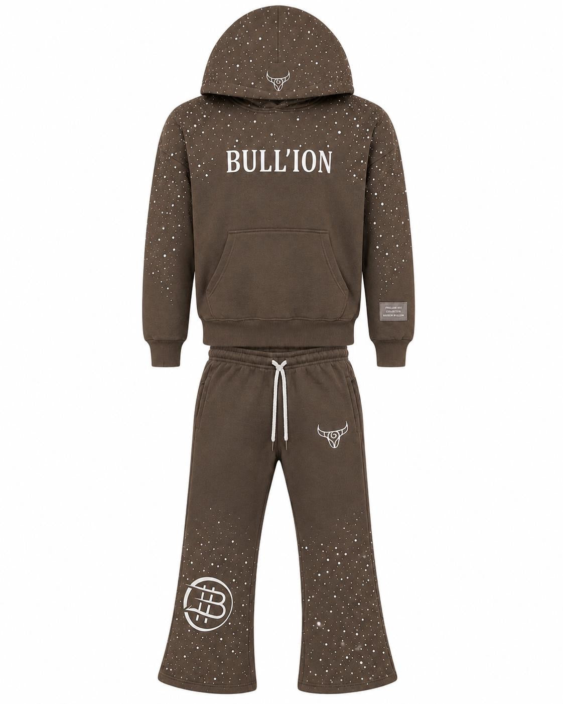 BULL’ION SCATTERED CRYSTAL TRACKSUIT - HEATHER GREY