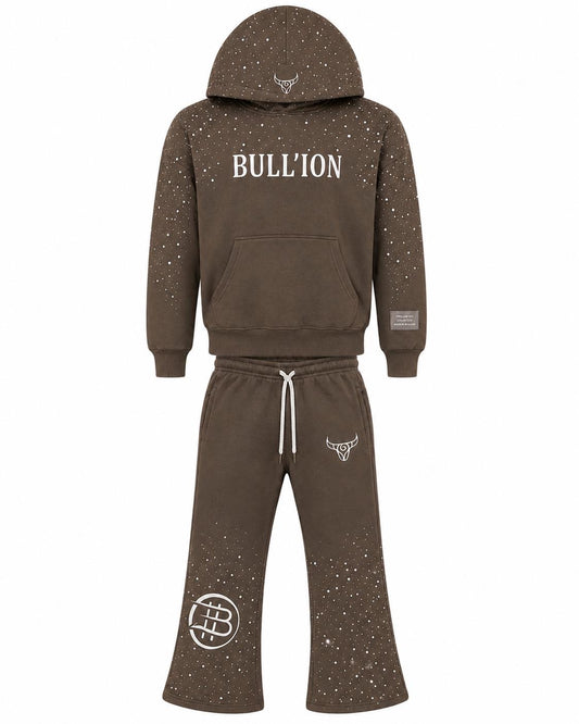 BULL’ION SCATTERED CRYSTAL TRACKSUIT - HEATHER GREY
