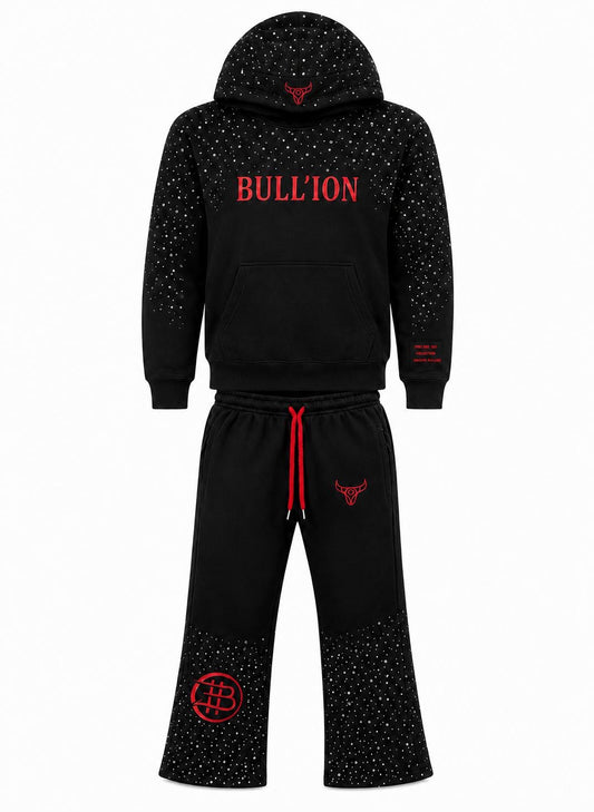 BULL’ION SCATTERED CRYSTAL TRACKSUIT - ONYX