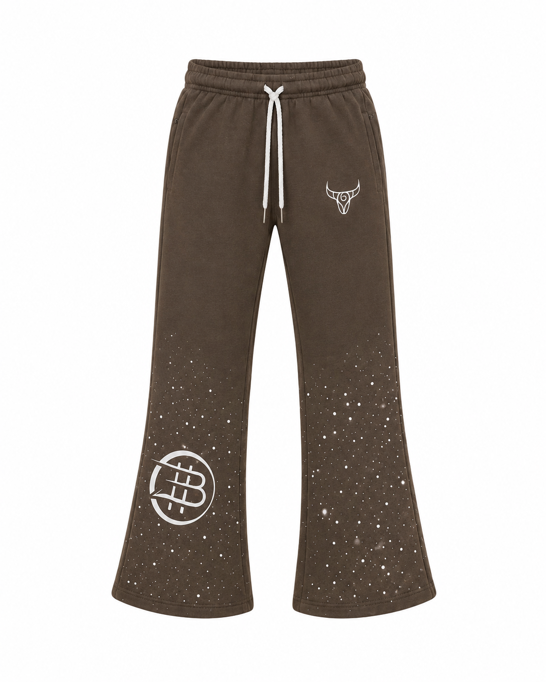 BULL’ION SCATTERED CRYSTAL TRACK BOTTOMS - HEATHER GREY