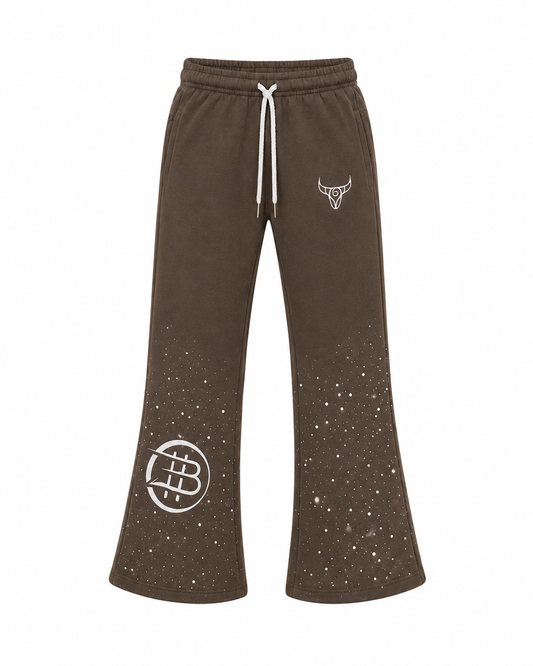 BULL’ION SCATTERED CRYSTAL TRACK BOTTOMS - HEATHER GREY