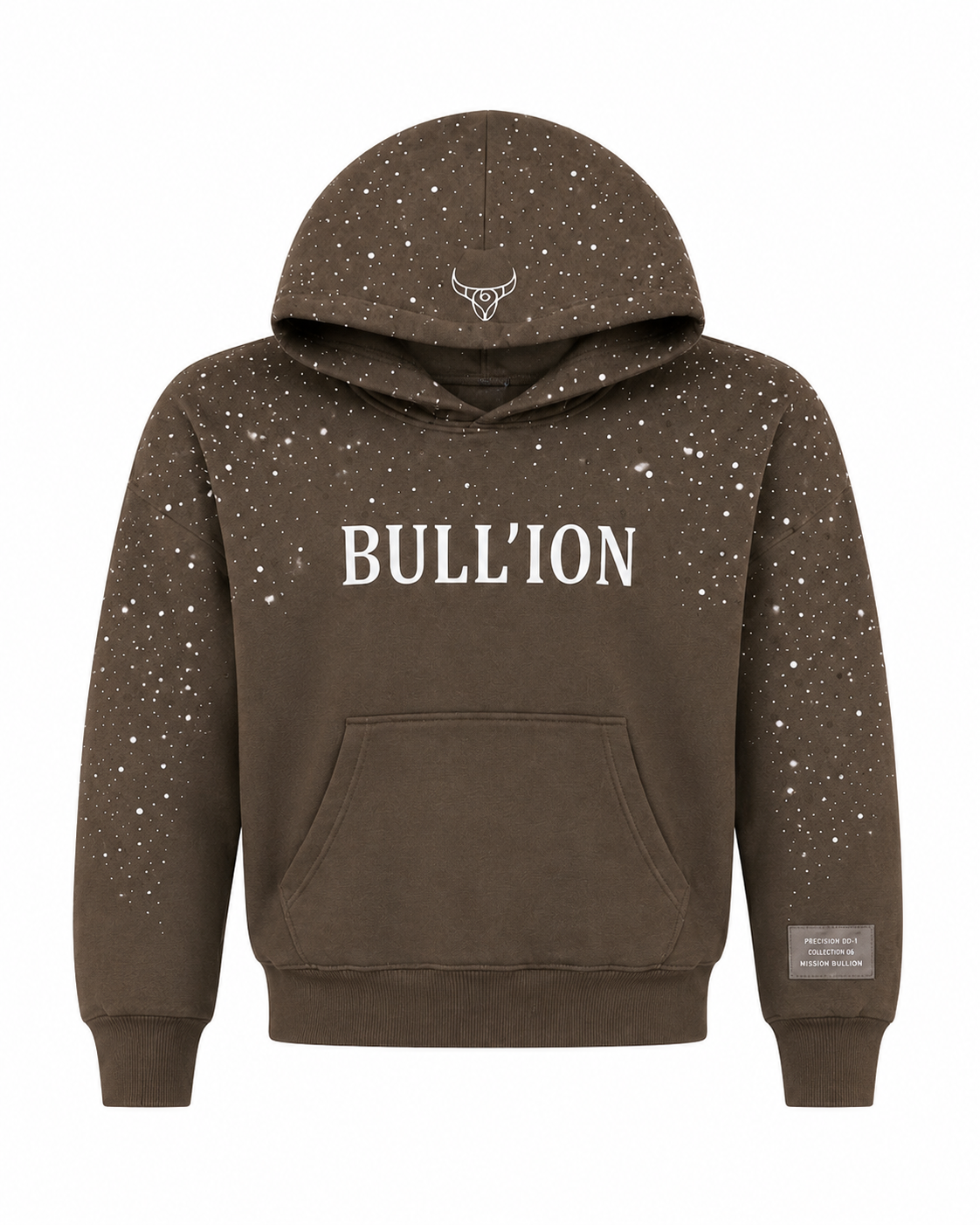 BULL’ION SCATTERED CRYSTAL TRACK HOODIE - HEATHER GREY