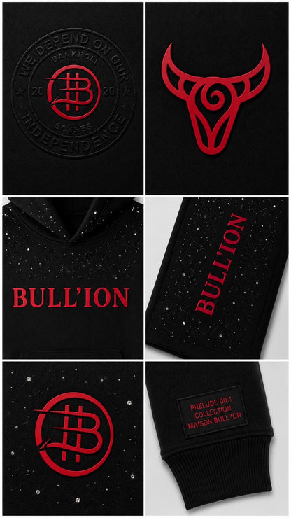 BULL’ION SCATTERED CRYSTAL TRACKSUIT - ONYX
