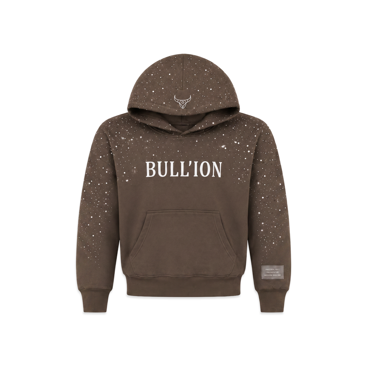 BULL’ION SCATTERED CRYSTAL TRACK HOODIE - HEATHER GREY